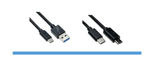 Cable USB C a A, Micro-B